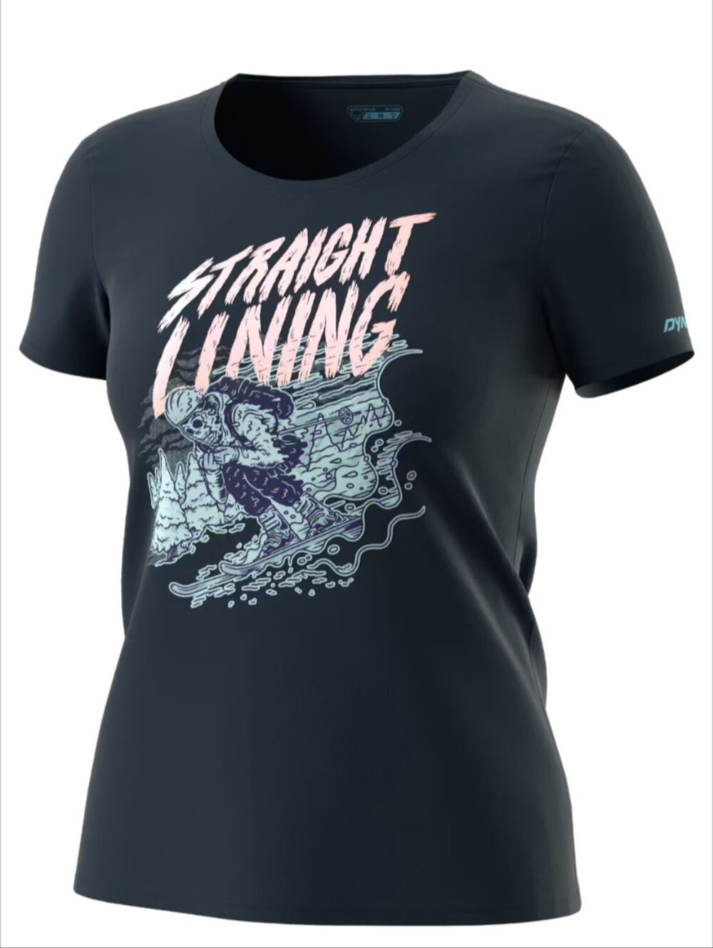 DynaFit 24/7 Cotton blueberry/STRAIGHT LINING Women's T-shirt Sz.S